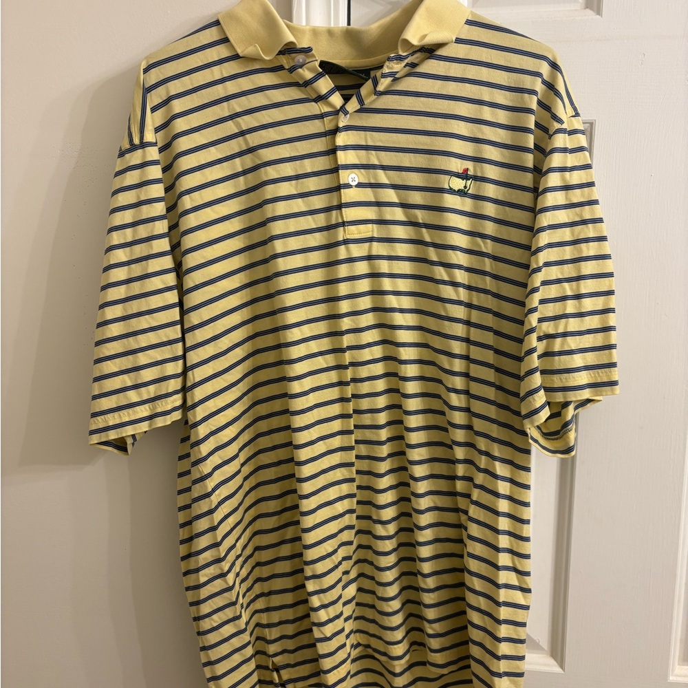 Striped Vintage Masters Polo Shirt - Yellow and Blue